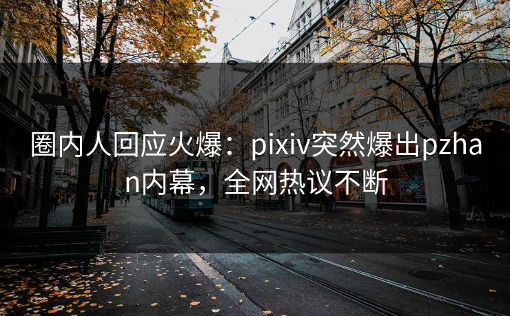 圈内人回应火爆：pixiv突然爆出pzhan内幕，全网热议不断