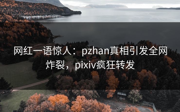 网红一语惊人：pzhan真相引发全网炸裂，pixiv疯狂转发