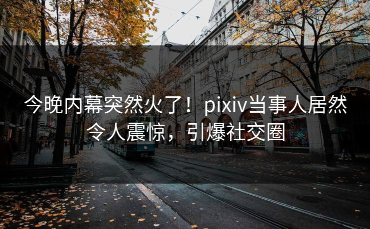 今晚内幕突然火了！pixiv当事人居然令人震惊，引爆社交圈