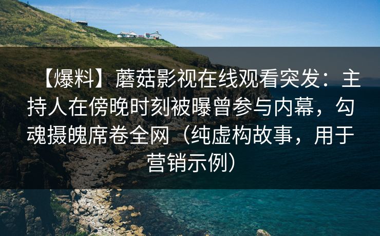 【爆料】蘑菇影视在线观看突发：主持人在傍晚时刻被曝曾参与内幕，勾魂摄魄席卷全网（纯虚构故事，用于营销示例）