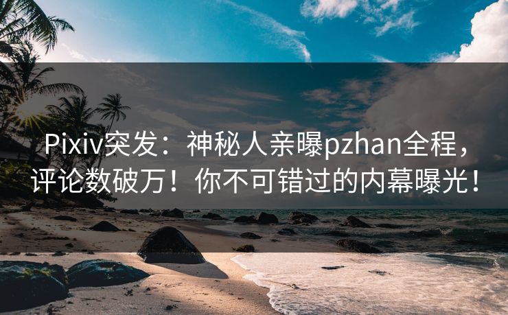Pixiv突发：神秘人亲曝pzhan全程，评论数破万！你不可错过的内幕曝光！