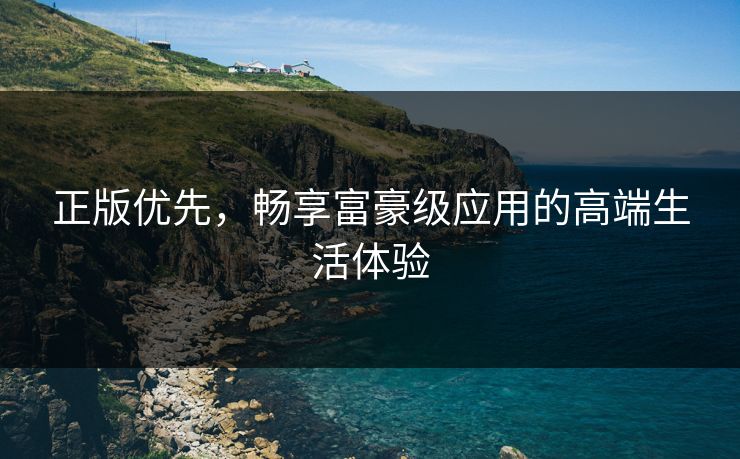 正版优先，畅享富豪级应用的高端生活体验